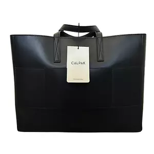 Calpak Haven Laptop Tote Bag Black Shoulder Strap Compartments Inner Pockets - Picture 1 of 5