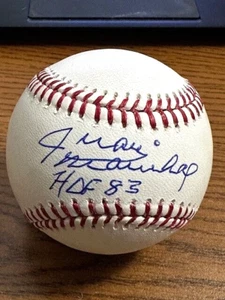 JUAN MARICHAL 2 SIGNED AUTOGRAPHED OML BASEBALL!  Giants!  "HOF 83"!  JSA! - Picture 1 of 2