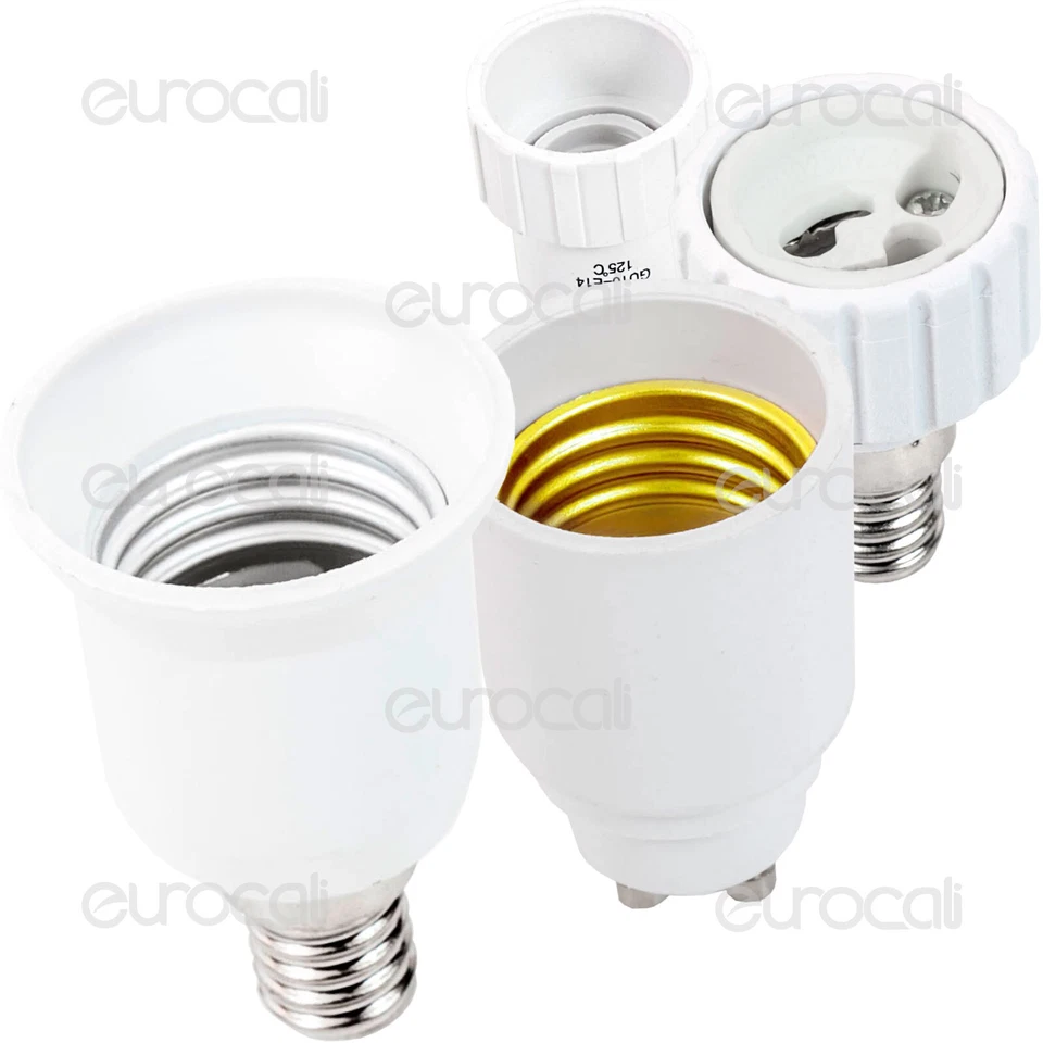 Adattatore Convertitore LAMPADINE LED Porta Lampada Attacco E27 E14 E40 GU10 - Immagine 1 di 1