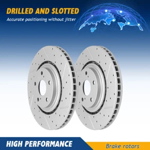 Rotores de freno delanteros perforados y ranurados para Toyota Sienna Lexus RX350 NX200t NX300 - Imagen 1 de 4