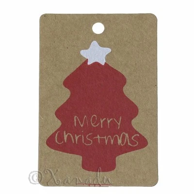 XANADU DESIGNS Merry Christmas Tree Wholesale Paper Holiday Gift Tags P2916 - 20, 50 Or 100PCs