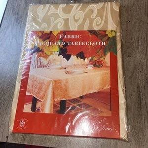 Jacquard Fabric Tablecloth 60” Round New Sultans Linens D-1073 - Picture 1 of 10