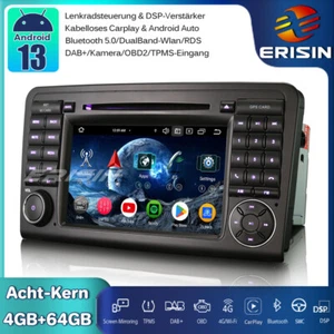 8-Kern DAB+Android 14 Autoradio GPS DVD Wifi Für Mercedes ML/GL Klasse W164 X164 - Bild 1 von 21