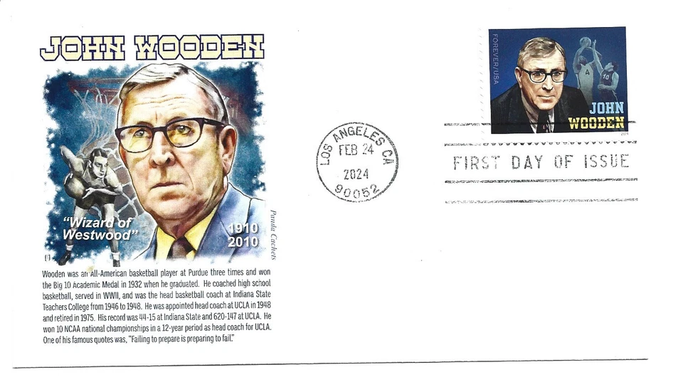 5833 John Wooden Panda Cachets, FDC - Image 1 of 1