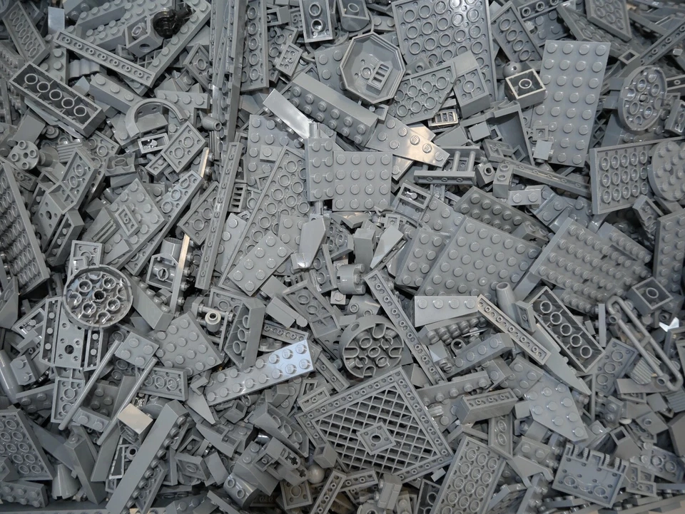 LEGO® Steine gemischt Kiloware Farbe DUNKELGRAU (Dark Bluish Gray) - 1 kg - Bild 1 von 1