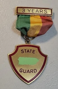 MEDALLA DE LA GUARDIA ESTATAL PUERTO RICO 3 AÑOS - Imagen 1 de 2