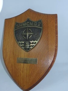 Rare Vintage Navy War Plaque SNMCMG 2 Team NATO Mine Countermeasures !! - Picture 1 of 10