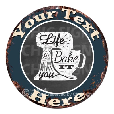 CP-0205 ANY NAME'S Custom Baking Mixer Personalized Metal Sign Decor Gift idea - Image 1 of 2
