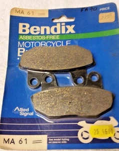 New Bendix MA 61 ( same as EBC FA90 ) Brake Pad Set for Honda CB, CM and VT - Picture 1 of 2
