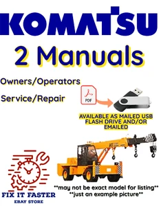 KOMATSU 150A HYDRAULIC CRANE OWNERS SERVICE REPAIR OPERATORS MANUAL PDF ON USB - Picture 1 of 3