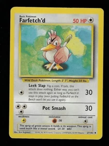 1999 Pokemon Unlimited 27 Farfetch'd - Picture 1 of 2