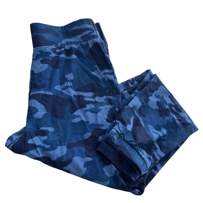 Jogger ajustado tiro alto Gap Fit para mujer XS azul marino camuflaje Runaround UPF 50 670596-04 Foto 1 de 4