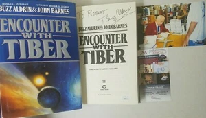 Buzz Aldrin Signed Book Encounter with Tiber 1996 NASA Space Autograph JSA COA - Picture 1 of 7