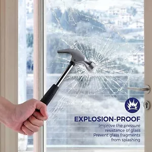 8MIL Pellicola Sicurezza Finestra Protezione Vetro Adesivo per Casa&Ufficio Protezione UV - Foto 1 di 16