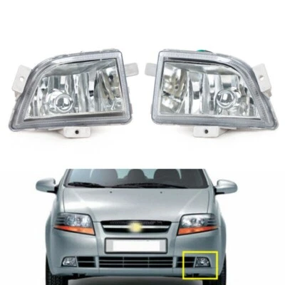 Pair Front Bumper Lamp Fog Light Lamps For Aveo 2004 2005 2006-2007 Left&Right - Image 1 of 4