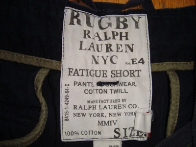 RUGBY RALPH LAUREN CARGO POLO SHORTS FATIGA CORTO CORDÓN HOMBRE TALLA 32 Foto 1 de 4