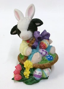 2004 Enesco Mary's Moo Moos Baskets Of Blessings For Moo Easter Figurine - Picture 1 of 4