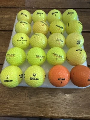 Colored Golf Balls Used, Qty 20 - Image 1 of 4