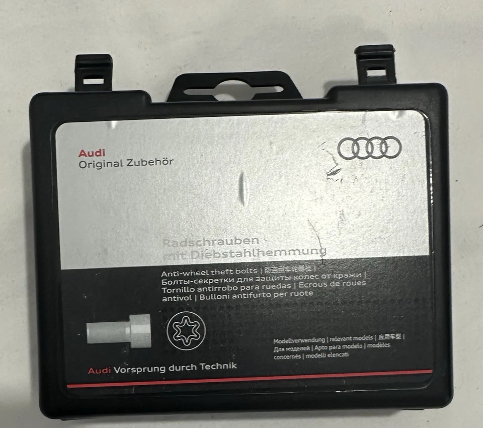 8P0 071 455 Kit de bloqueo de rueda original Audi. Foto 1 de 3