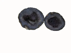 Amethyst Geodes Set of 2 Each approximately 3" x 1 1/2" - Picture 1 of 7