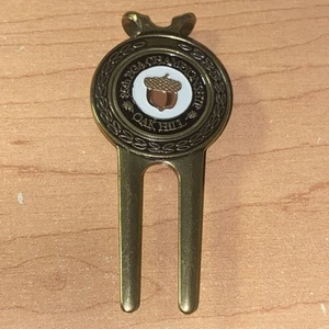 Vintage 85th PGA Championship Golf Divot Tool Marker Brass Enamel Acorn USA - Picture 1 of 4