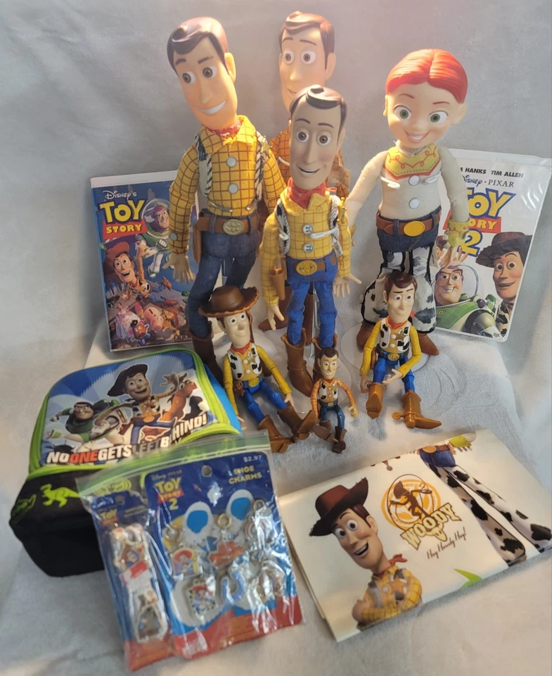 BULK VINTAGE TOY STORY 1 &2  COLLECTIBLE DOLLS FIGURINE VHS WALL DECALS LUNCHBOX - Image 1 of 4