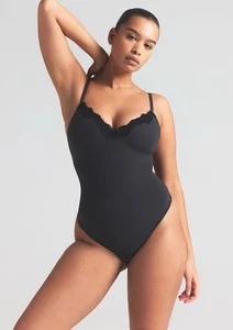 Body de tanga push up de encaje Skims Fits Everybody talla M nuevo con etiquetas - Imagen 1 de 7
