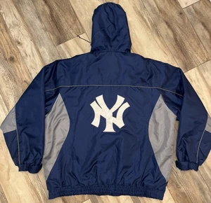 New York Yankees G-III Sports Jacket by Carl Banks XL Hooded Spellout MLB NYC - Picture 1 of 24