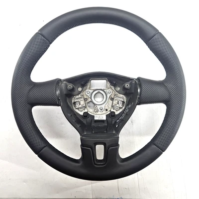 VW T5 7E Camper Transporter 3 Speichen Leder Lenkrad Neu bezogen 7E0419091D - Bild 1 von 4