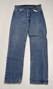 Vintage Levi’s 505 Mens 33x33 USA Made Orange Tab 20505-0217 Denim Blue Jeans - Picture 1 of 6