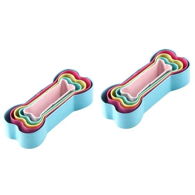  10 stücke Hund Knochenform Keksschneider Edelstahl Keksformen für Hausküche - Bild 1 von 4