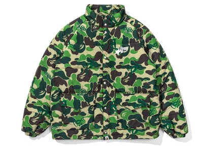 【BAPE × Spotify × Central Cee】 CAMO PUFFER JACKET – Green ABC Camo – Size L - Image 1 of 4