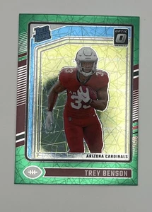 2024 Panini Donruss Optic - Rated Rookie Trey Benson #293 Green Velocity Prizm   - Picture 1 of 2