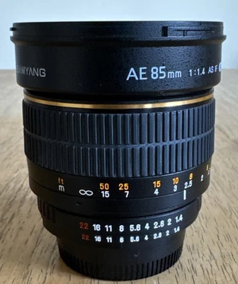 Samyang 85mm f1.4 Nikon Mount AS IF UMC MF Manual Focus Medium Tele Lens.  - Image 1 of 4
