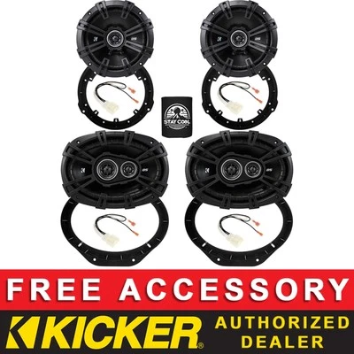 KICKER DSC6504 6.5"+6X9" DSC69304 OEM SPEAKER FULL KIT FOR FORD F-150 2015-2024