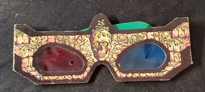 1982 3D Papel Rojo/Cian Máscara Mística Gafas de Recuerdo - Programa de TV 3D La Máscara Foto 1 de 4