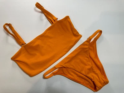 Women’s Bikini Swimsuit Sz S LA Heart PACSUN Orange Cheeky bottoms Bandu top - Image 1 of 2