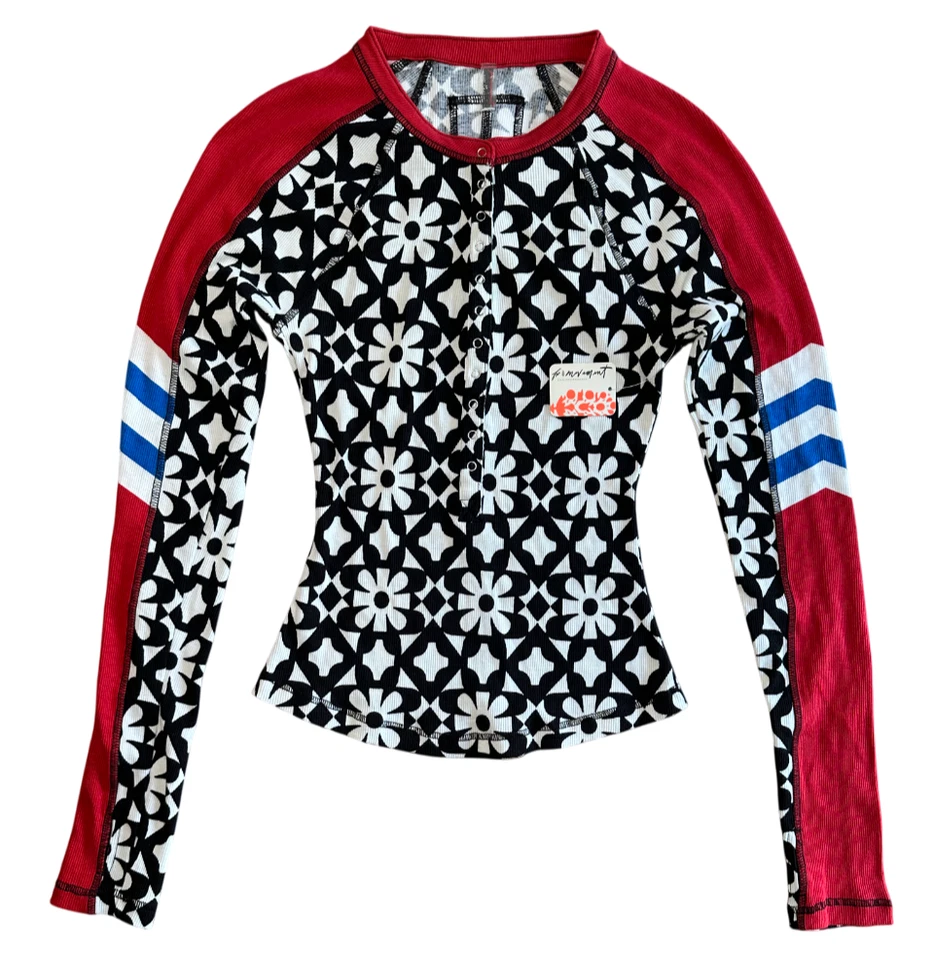 FP Movement Long Sleeve Top Floral Print RecoveryRed S