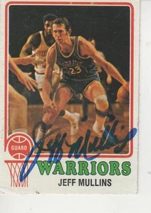 JEFF MULLINS SIGNED 1973-74 TOPPS #75 - GOLDEN STATE WARRIORS - Picture 1 of 1