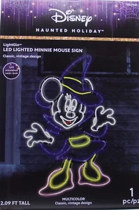 Letrero escultura de bruja Minnie Mouse LightGlo embrujado de Halloween de Disney de 2,09 pies de alto - Imagen 1 de 1