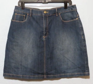 Croft & Barrow Skort Taglia 10 Vestibilità Classica Blu Denim Elasticizzato Tasche - Foto 1 di 8