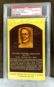 Buck Leonard Negro League Baseball 1972 HOF Autograph Plaque Postcard 💎PSA SLAB - Picture 1 of 3
