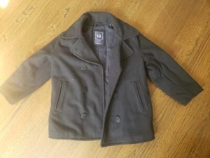 Baby GAP 5 Years Nautical Winter Pea Coat Anchor Buttons Wool Blend - Picture 1 of 4