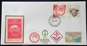 Uefa Europa Conference League 2024 Olympiakos Fiorentina Greek FDC & Revenue N10 - Picture 1 of 5