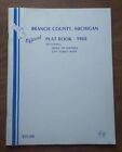 1988 Branch County Michigan Plat Book History Genealogy