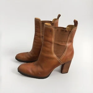 Tod's Ankle Boots Heels brown leather Size 36.5 - Picture 1 of 10