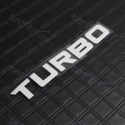 Juego de 2 calcomanías adhesivas de vinilo (6"x0,8") Turbo BLANCAS para 16 2016 + coche Honda Civic Foto 1 de 4