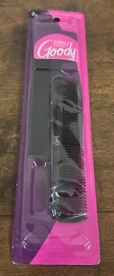 Goody 2 карманных расчески черный пластик 4,25 дюйма B8 - Изображение 1 из 4