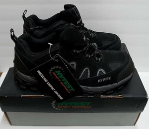 Men's Hytest Safety Footwear SZ 5.5 M K11350 Steel Toe Black ...............S001 - Picture 1 of 7