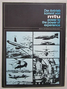 4/1972 PUB MTU MOTEURS AVIATION MOTOREN TURBINEN MUNCHEN AIRBUS TRANSALL F-4 AD - Imagen 1 de 1